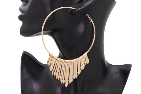 Brand New Women Earrings Set Special Fashion Jewelry Gold Metal Hoop Arrow Head Sexy Charm