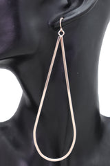 Hook Earrings Set Rose Gold Metal Dangle Water Drop Hoop