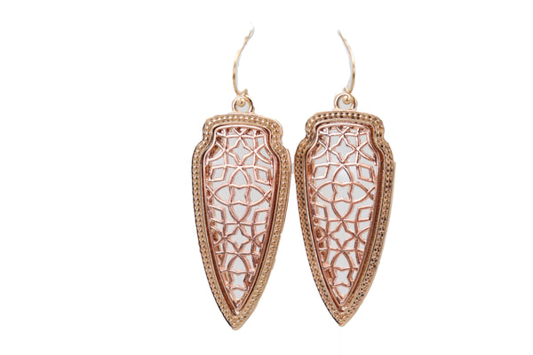 Brand New Women Hook Earrings Set Gold Metal Native Style Arrowhead Fashion Jewelry Dangle