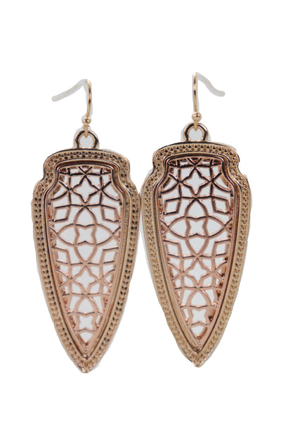 Brand New Women Hook Earrings Set Gold Metal Native Style Arrowhead Fashion Jewelry Dangle