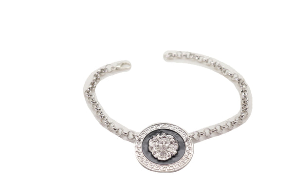 Brand New Women Silver Metal Chain Western Boot Bracelet Shoe Lion Coin Charm