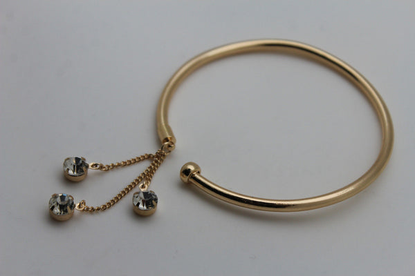 Gold Metal High Arm Cuff Bracelet Skinny Wrap Around Drop New Women Fashion Jewelry - alwaystyle4you - 12