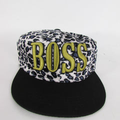Gold Black / White Black New Women / Men Denim Black Baseball Cap Fashion BOSS Hat Animal Print Leopard - alwaystyle4you - 4
