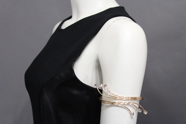 Gold Metal Cuff High Arm Bracelet Wrap Around Retro Silver New Women  Fashion Accessories Jewelry - alwaystyle4you - 6