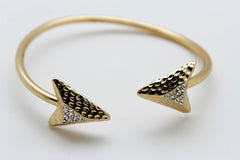 Gold Metal High Arm Cuff Bracelet Skinny Arrow Wrap Around New Women Fashion Jewelry - alwaystyle4you - 2