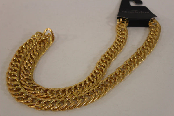 Gold Metal Chain Links Extra Long Necklace New Men Chunky Gangster Hip Hop Biker Fashion - alwaystyle4you - 12