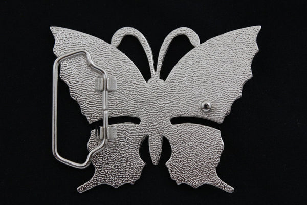 Silver Metal Belt Buckle Freedom Butterfly Animal Large Size New Fun Men Women Accessories