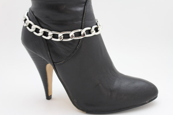 Gold / Silver Metal Chunky Boot Chain Bracelet Links Anklet Shoe Charm Hot Women Fashion - alwaystyle4you - 23