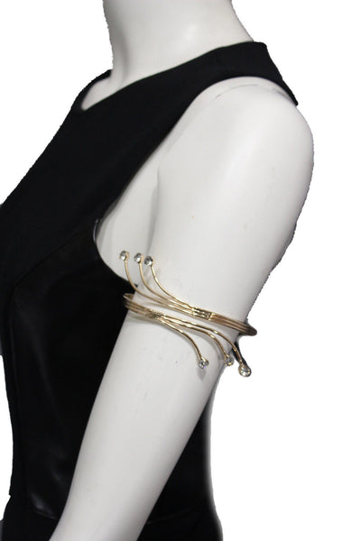 Gold Metal Cuff High Arm Bracelet Wrap Around Retro Silver New Women  Fashion Accessories Jewelry - alwaystyle4you - 7