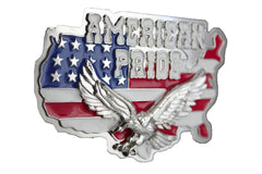 Men Western Fashion Belt Buckle Silver Metal USA Flag American Pride Eagle State - alwaystyle4you - 4