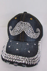 New Women Men Baseball Cap Fashion Hat MUSTACHE Denim - alwaystyle4you - 3