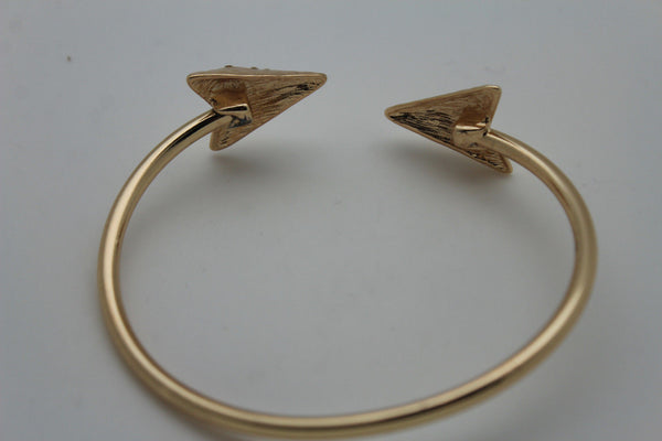 Gold Metal High Arm Cuff Bracelet Skinny Arrow Wrap Around New Women Fashion Jewelry - alwaystyle4you - 4