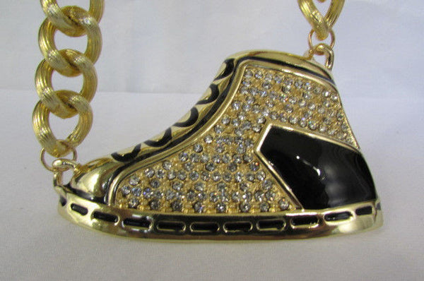 Long Gold Necklace Basketball Sneaker Tennis Shoe Pendant Hip Pop New Men Design - alwaystyle4you - 10