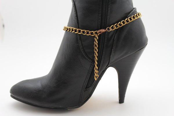 Gold Metal Boot Chain Bracelet Fat Buddha India Anklet Bohemian Shoe Charm New Women - alwaystyle4you - 8