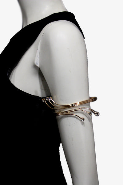 Gold Metal Cuff High Arm Bracelet Wrap Around Retro Silver New Women  Fashion Accessories Jewelry - alwaystyle4you - 9