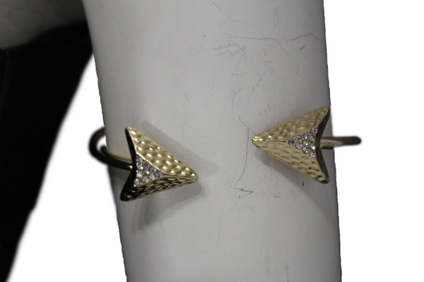 Gold Metal High Arm Cuff Bracelet Skinny Arrow Wrap Around New Women Fashion Jewelry - alwaystyle4you - 6