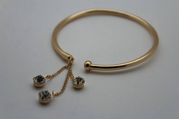 Gold Metal High Arm Cuff Bracelet Skinny Wrap Around Drop New Women Fashion Jewelry - alwaystyle4you - 6