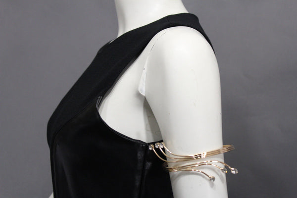 Gold Metal Cuff High Arm Bracelet Wrap Around Retro Silver New Women  Fashion Accessories Jewelry - alwaystyle4you - 10
