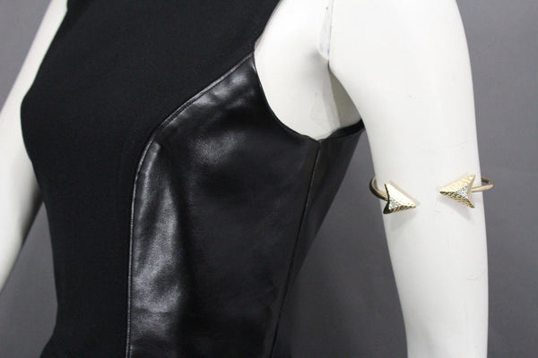 Gold Metal High Arm Cuff Bracelet Skinny Arrow Wrap Around New Women Fashion Jewelry - alwaystyle4you - 7