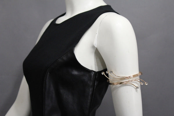Gold Metal Cuff High Arm Bracelet Wrap Around Retro Silver New Women  Fashion Accessories Jewelry - alwaystyle4you - 11