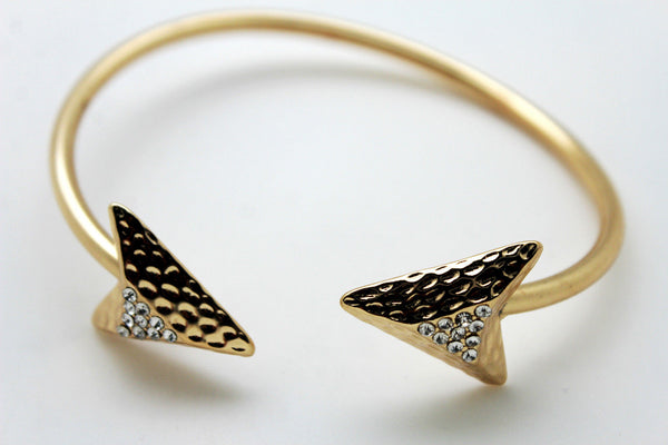 Gold Metal High Arm Cuff Bracelet Skinny Arrow Wrap Around New Women Fashion Jewelry - alwaystyle4you - 8