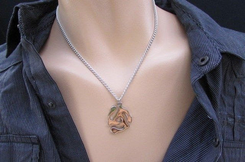 Chic Trendy Style Silver Chain Necklace Trible Pendant New Men Fashion #3 - alwaystyle4you - 1
