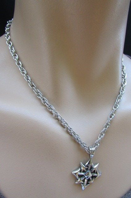 Chic Trendy Style Silver Chain Necklace Trible Pendant Men Fashion #4 - alwaystyle4you - 1