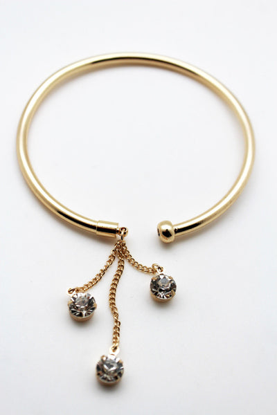 Gold Metal High Arm Cuff Bracelet Skinny Wrap Around Drop New Women Fashion Jewelry - alwaystyle4you - 9