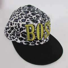Gold Black / White Black Women / Men Denim Black Baseball Cap Fashion BOSS Hat Animal Print Leopard - alwaystyle4you - 1