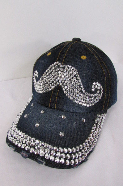 New Women Men Baseball Cap Fashion Hat MUSTACHE Denim - alwaystyle4you - 10