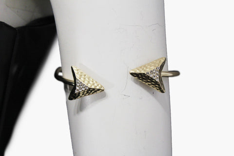 Gold Metal High Arm Cuff Bracelet Skinny Arrow Wrap Around New Women Fashion Jewelry - alwaystyle4you - 1