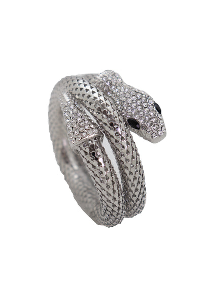 Brand New Women Wrist Bangle Bracelet Silver Color Metal Fashion Jewelry Wrap Around Snake