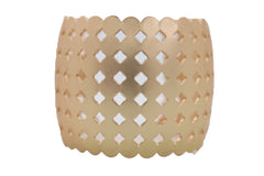 Gold Color Metal Cuff Bracelet Circle Squares Geometric