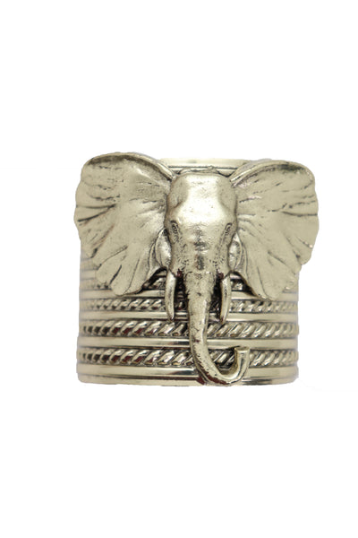 Brand New Women Antique Gold Metal Bangle Cuff Bracelet Bohemian Fashion Jewelry Elephant