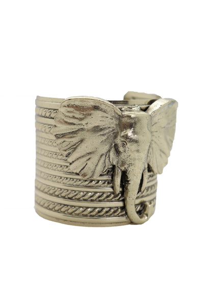 Brand New Women Antique Gold Metal Bangle Cuff Bracelet Bohemian Fashion Jewelry Elephant