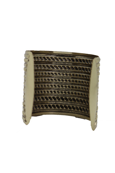 Brand New Women Antique Gold Metal Bangle Cuff Bracelet Bohemian Fashion Jewelry Elephant