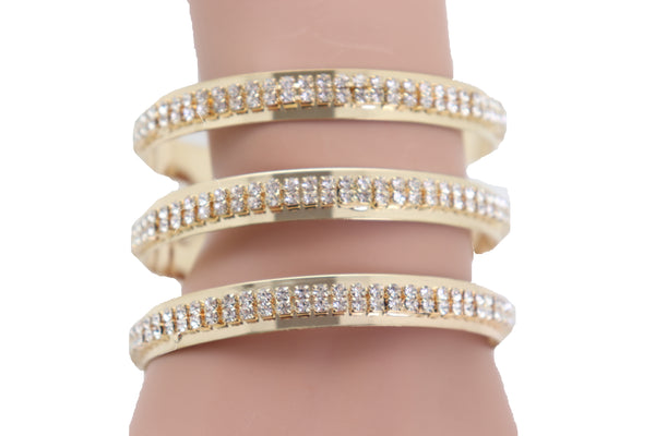 Brand New Women Fancy Fashion Gold Metal Cuff Bracelet Bling Long Tassel Fringes Jewelry