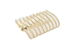 Jewelry Gold Metal Bling Extra Long Cuff Bracelet Fancy Chevron Wonder Hot