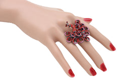 Rhinestone Peacock Ring