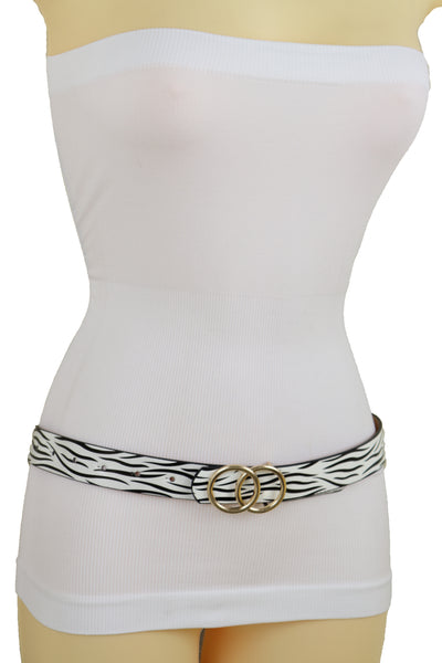 Brand New Women Gold Metal Chain Fashion Belt Flower Charms Adjustable Size S M L